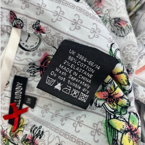 Hell Bunny Skeleton Floral Printed Pin-up Mini Dress Small - Picture 6 of 8